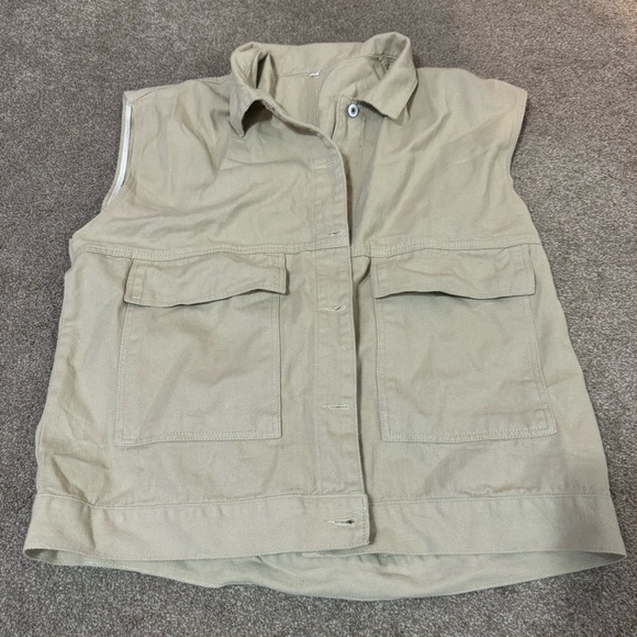 Jackets & Blazers - Khaki Vest